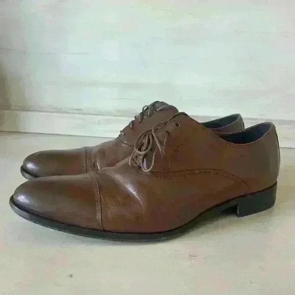 To Boot New York Mens 11 Luxury Leather Wingtip Oxford Shoes Made in Italy - Picture 4 of 9